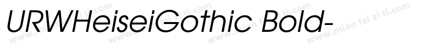 URWHeiseiGothic Bold字体转换